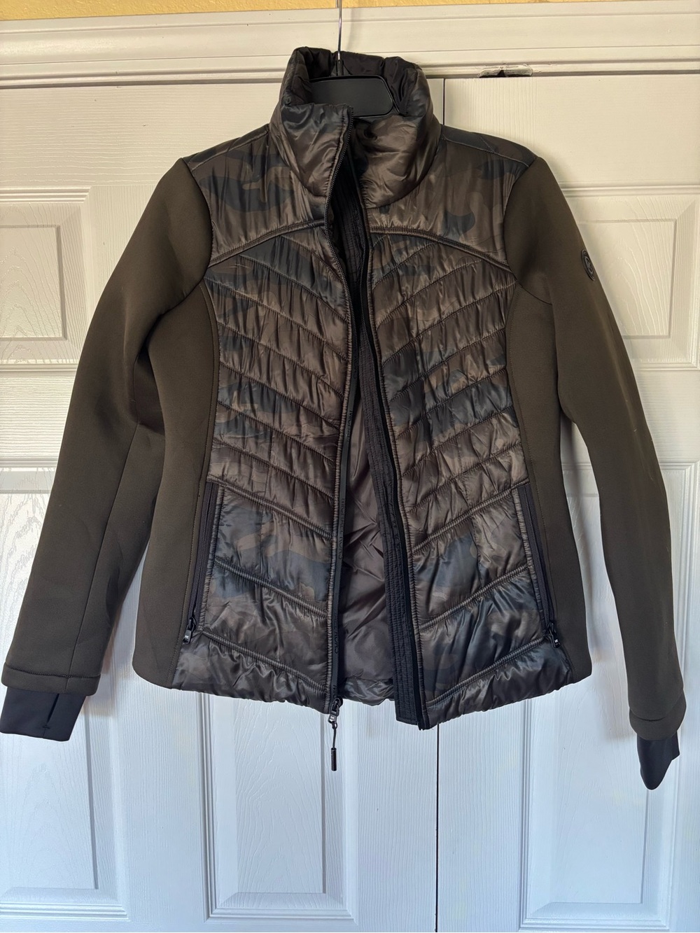 Michael Kors Olive Hybrid Quilted Puffer Jacket